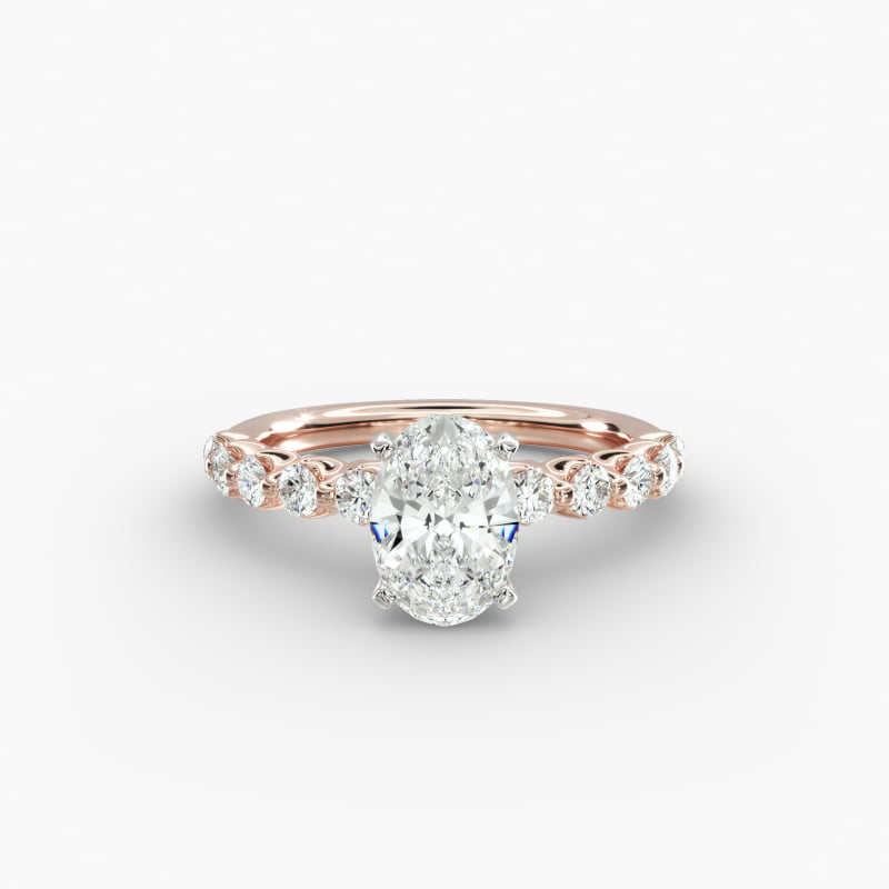 Floating Lab-Grown Diamond Engagement Ring in 14k Rose Gold (3/8 ct.tw.)