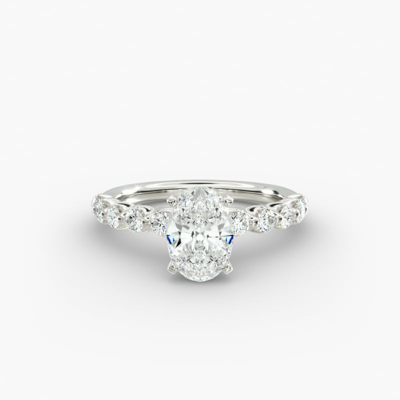 Floating Lab-Grown Diamond Engagement Ring in 14k White Gold (3/8 ct.tw.)