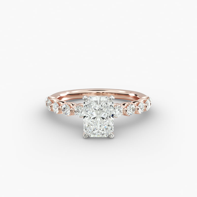 Floating Lab-Grown Diamond Engagement Ring in 14k Rose Gold (3/8 ct.tw.)