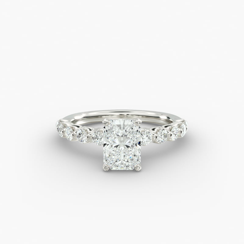 Floating Lab-Grown Diamond Engagement Ring in 14k White Gold (3/8 ct.tw.)