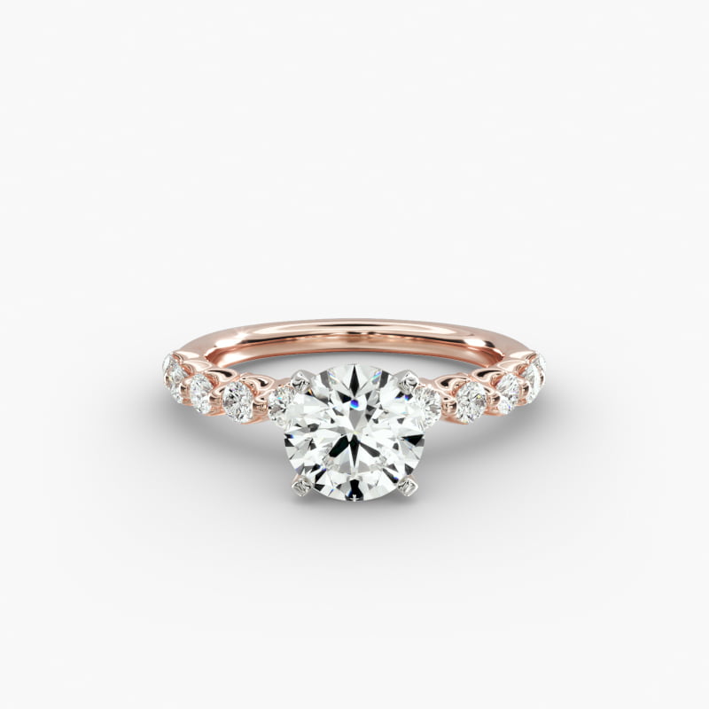 Floating Diamond Engagement Ring in 14k Rose Gold (3/8 ct.tw.)