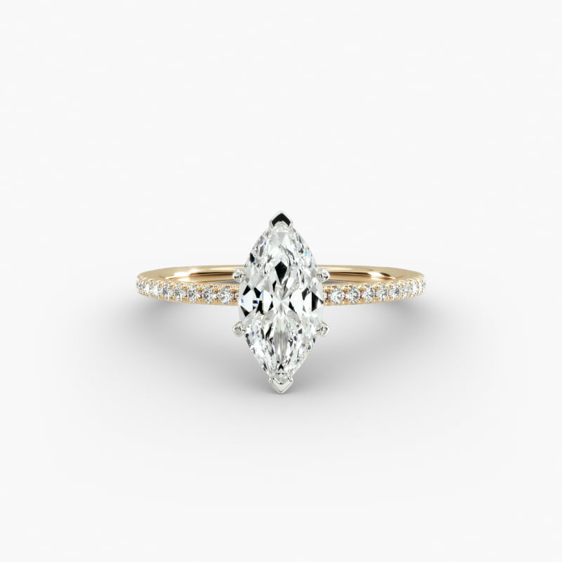 Eternal Riviera Lab-Grown Diamond Engagement Ring in 14K Yellow Gold (1/6 ct. tw.)