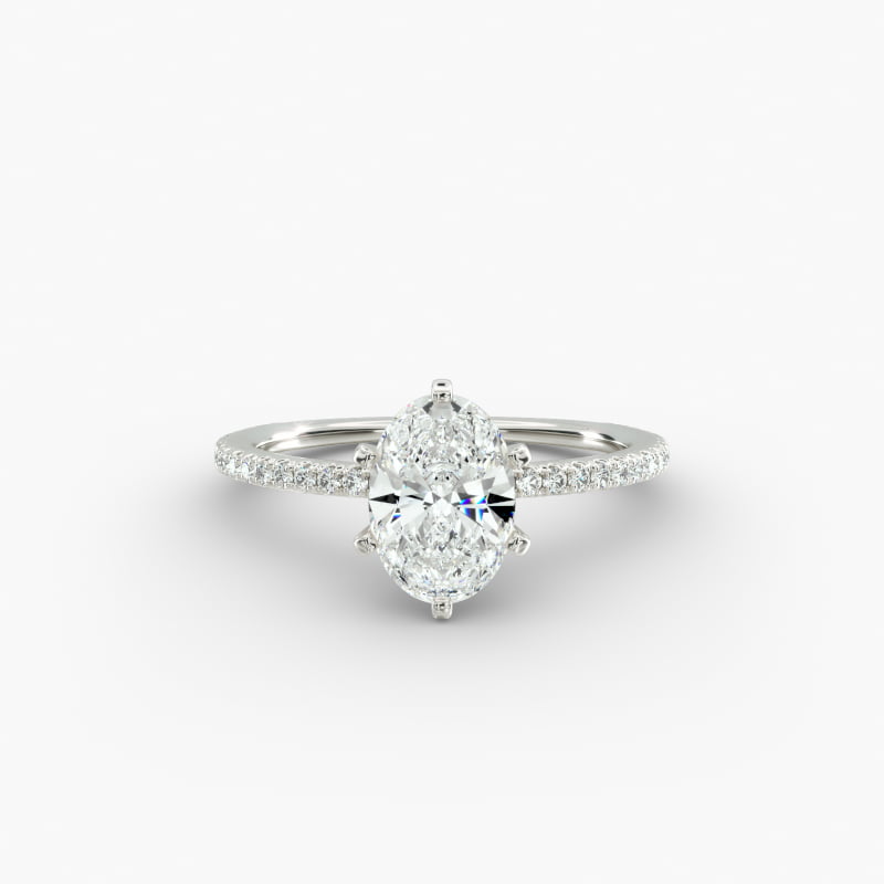 Eternal Riviera Lab-Grown Diamond Engagement Ring in Platinum (1/6 ct. tw.)