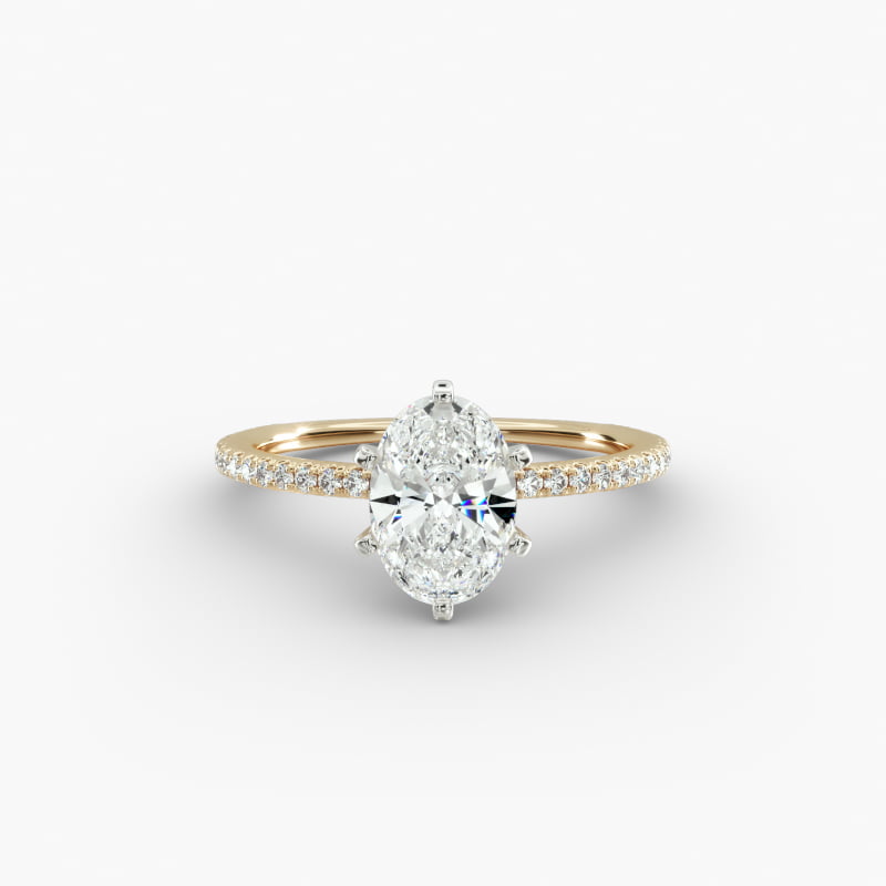 Eternal Riviera Lab-Grown Diamond Engagement Ring in 14K Yellow Gold (1/6 ct. tw.)
