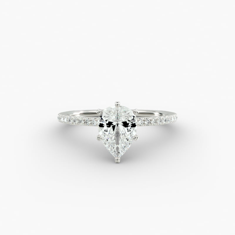 Eternal Riviera Lab-Grown Diamond Engagement Ring in Platinum (1/6 ct. tw.)