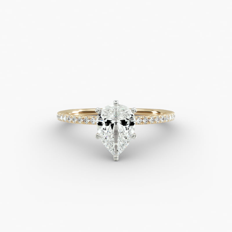Eternal Riviera Lab-Grown Diamond Engagement Ring in 14K Yellow Gold (1/6 ct. tw.)