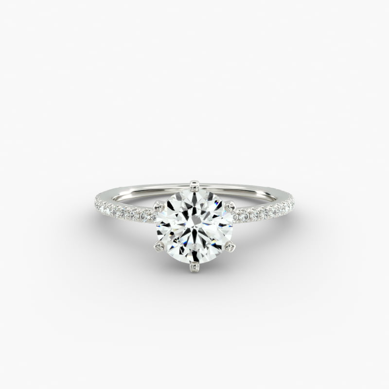 Eternal Riviera Diamond Engagement Ring in 14k White Gold (1/6 ct. tw.)