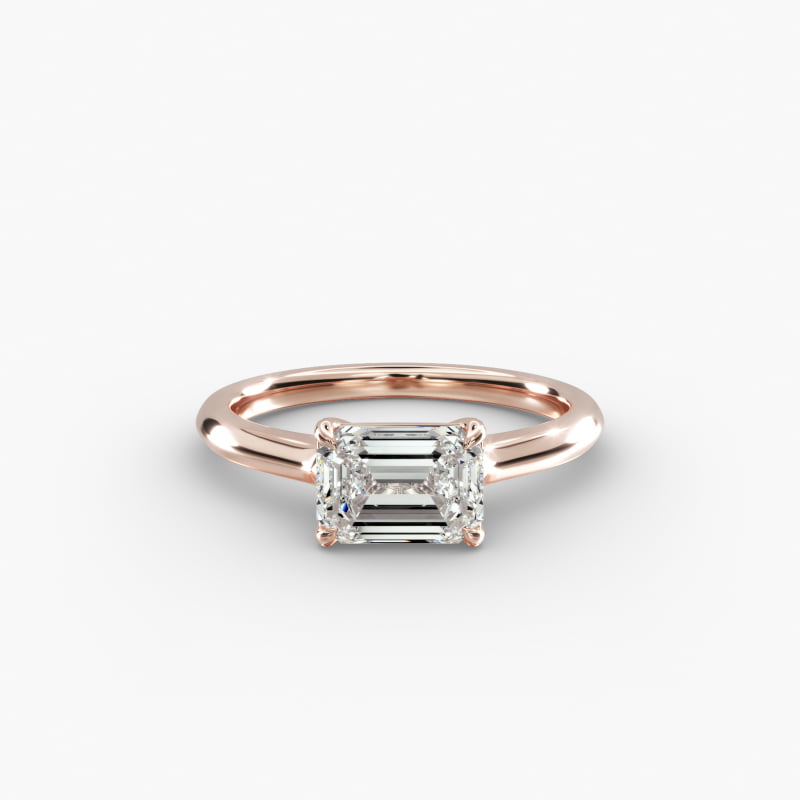 East West Solitaire in 14k Rose Gold