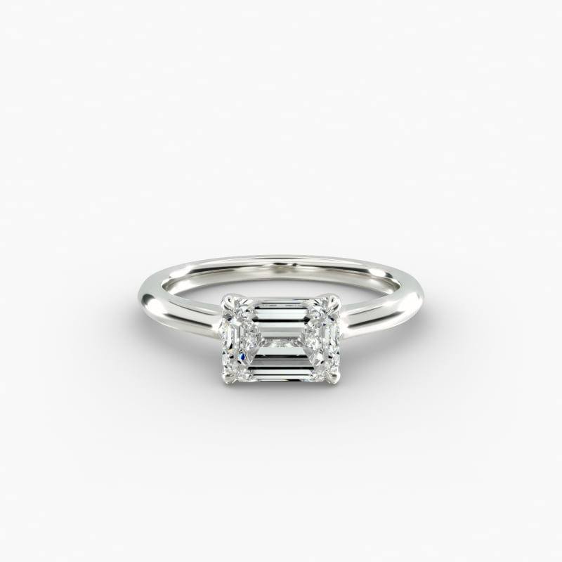 East West Solitaire in 14k White Gold
