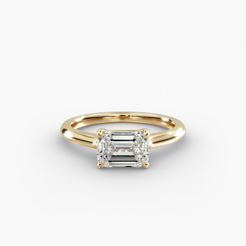 East West Solitaire in 14k Yellow Gold