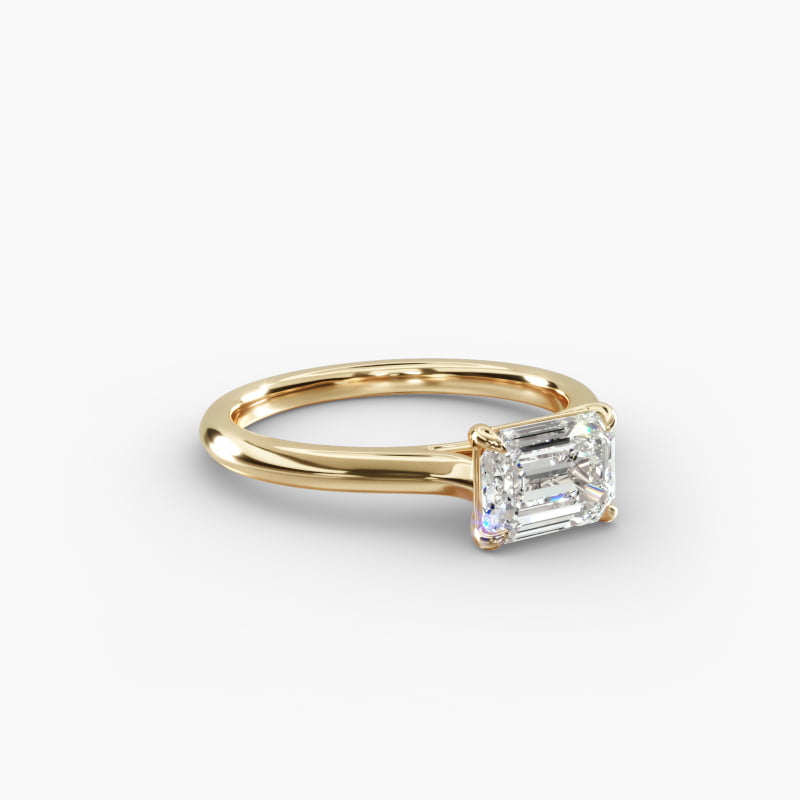 East West Solitaire in 14k Yellow Gold