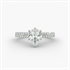 Petite Double Row Diamond Engagement Ring in 14k White Gold