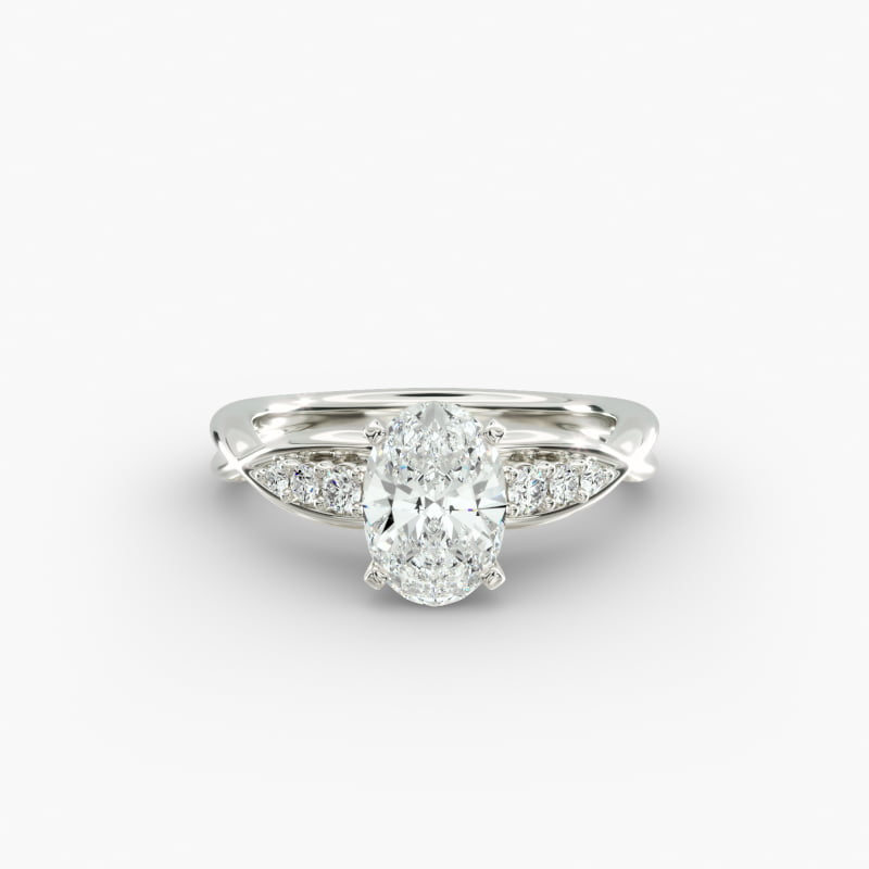 Delicate Twist Petite Diamond Engagement Ring in 14k White Gold (1/10 ct. tw.)