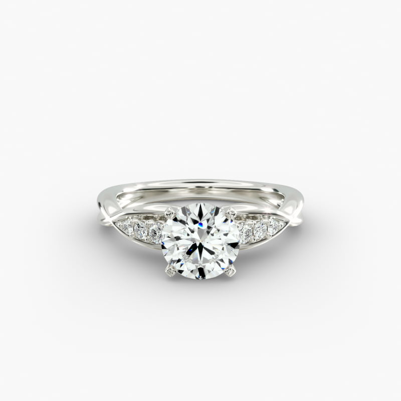 Delicate Twist Petite Diamond Engagement Ring in 14k White Gold (1/10 ct. tw.)