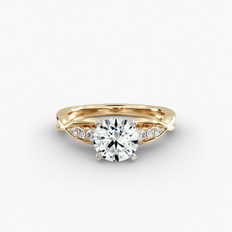 Delicate Twist Petite Diamond Engagement Ring in 14k Yellow Gold (1/10 ct. tw.)