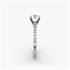 Petite Cathedral Pavé Diamond Engagement Ring in 14k White Gold (1/6 ct. tw.)