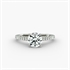 Petite Cathedral Pavé Diamond Engagement Ring in 14k White Gold (1/6 ct. tw.)