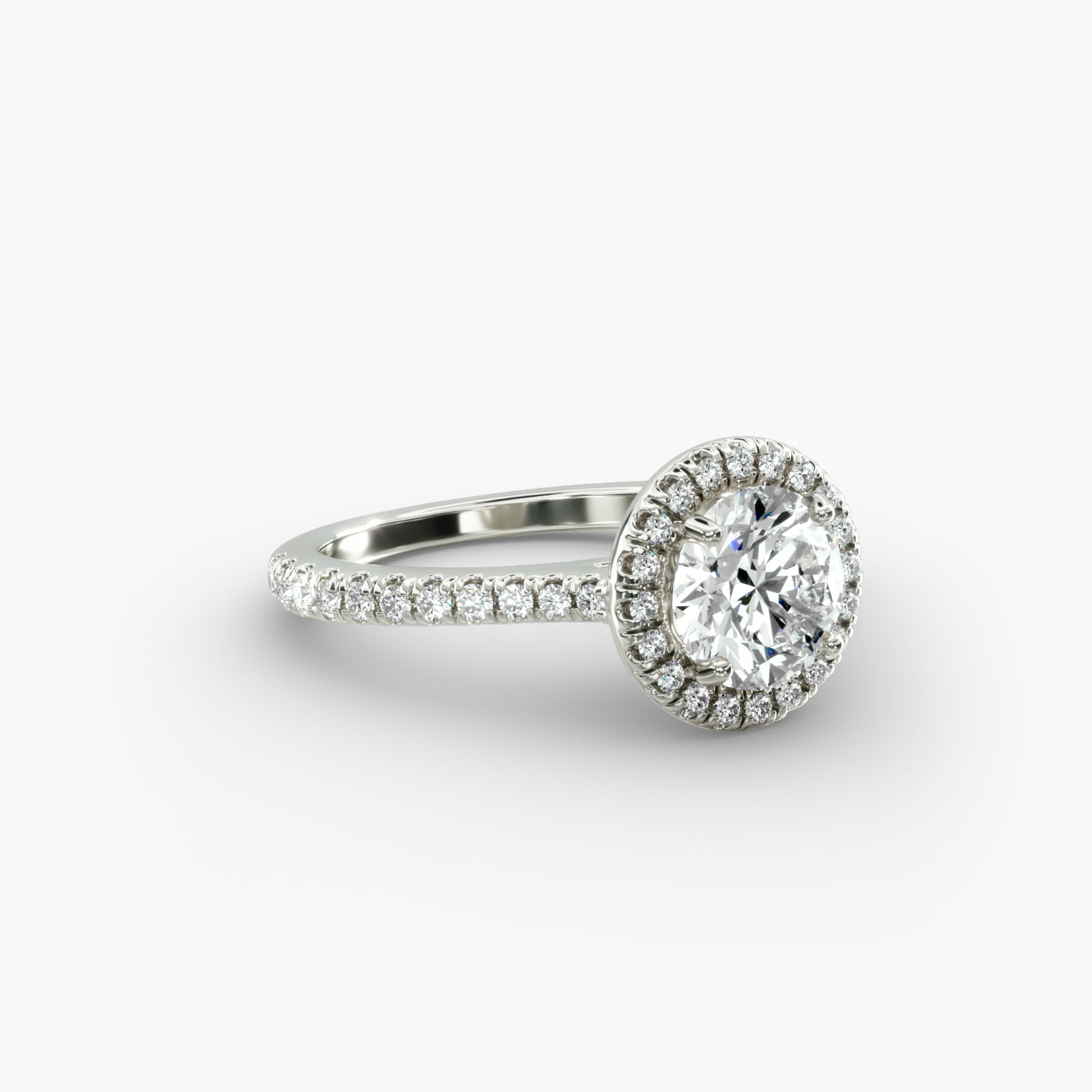 Floating Halo Diamond Engagement Ring in Platinum (1/3 ct. tw.)