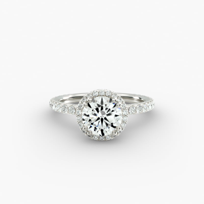 Blue Nile Studio Heiress Halo Diamond Engagement Ring in 14K White Gold