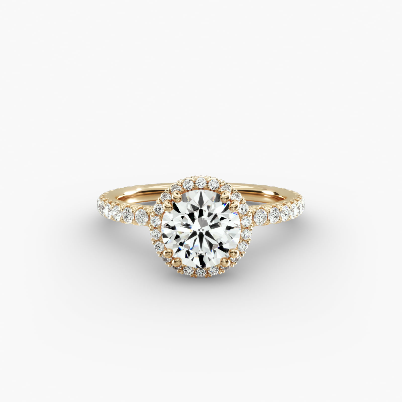 Blue Nile Studio Heiress Halo Diamond Engagement Ring in 14K