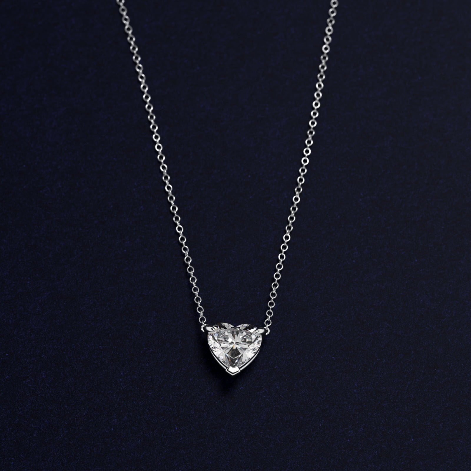 Heart Cut Diamond Pendant In Platinum (Setting)