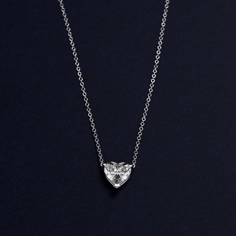 Heart Cut Diamond Pendant In Platinum (Setting)