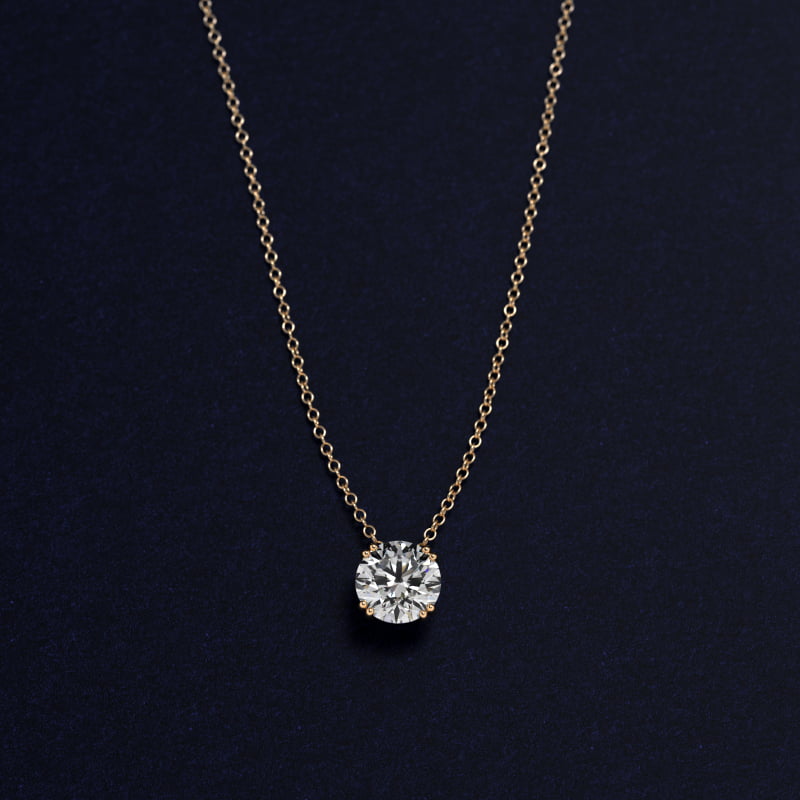 Double Prong Diamond Pendant   In 14K Yellow Gold (Setting)