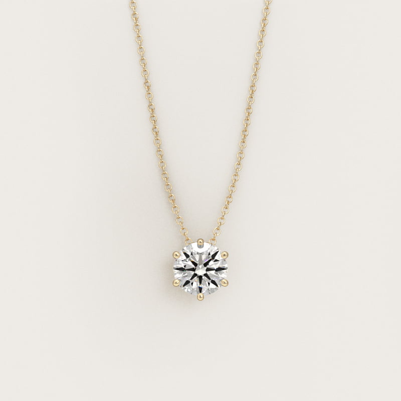 Wire Basket Diamond Pendant In 14K Yellow Gold (Setting)