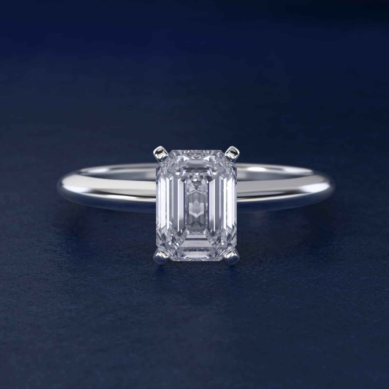 2 CT. GIA Certified Emerald Lab Created Diamond Classic Four-Prong Solitaire