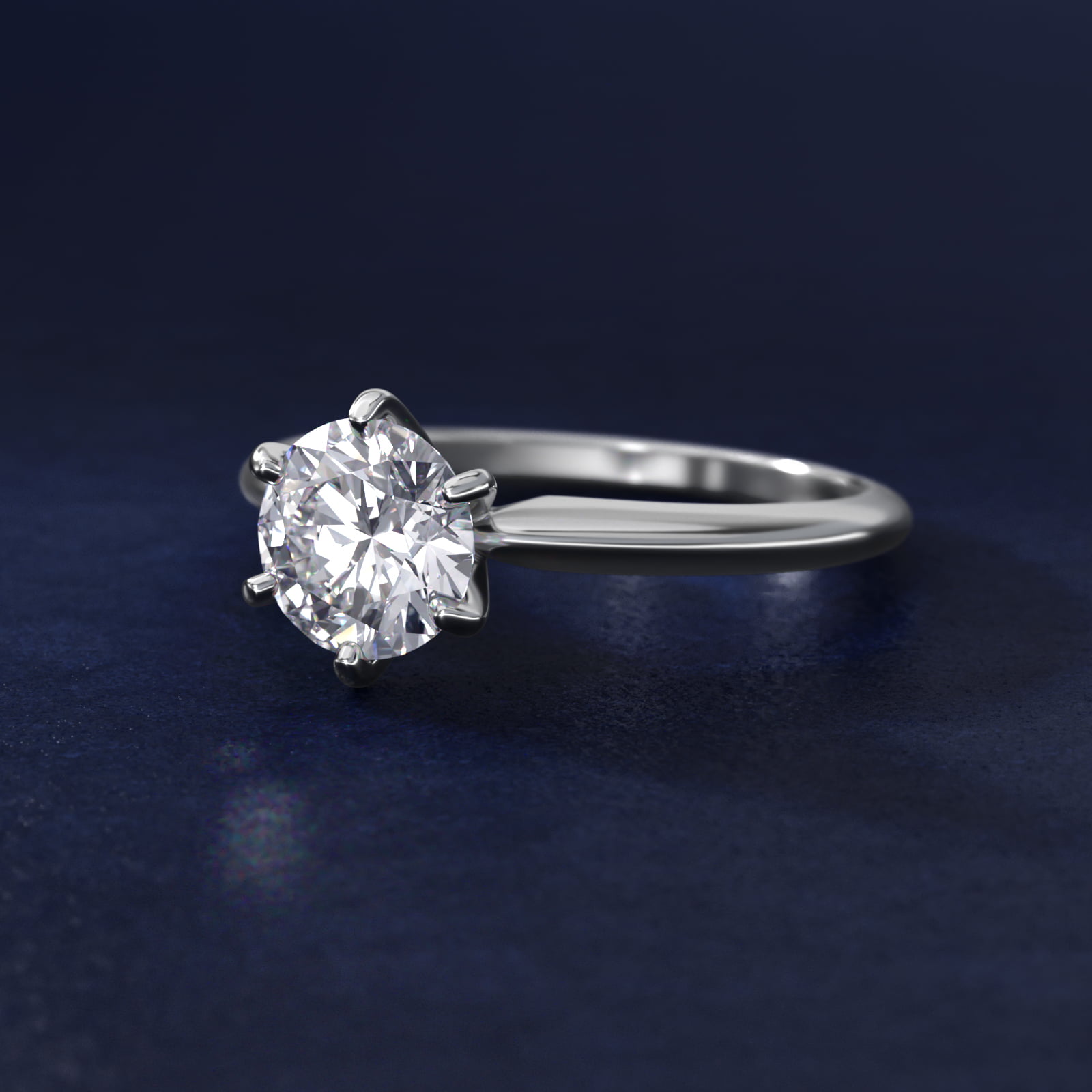2 CT. GIA Certified Round Lab Created Diamond Classic Six-Prong Solitaire