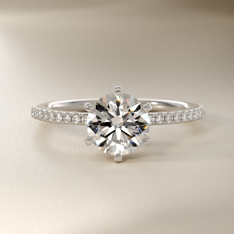 2 CT. GIA Certified Round Lab Created Diamond Eternal Riviera Diamond