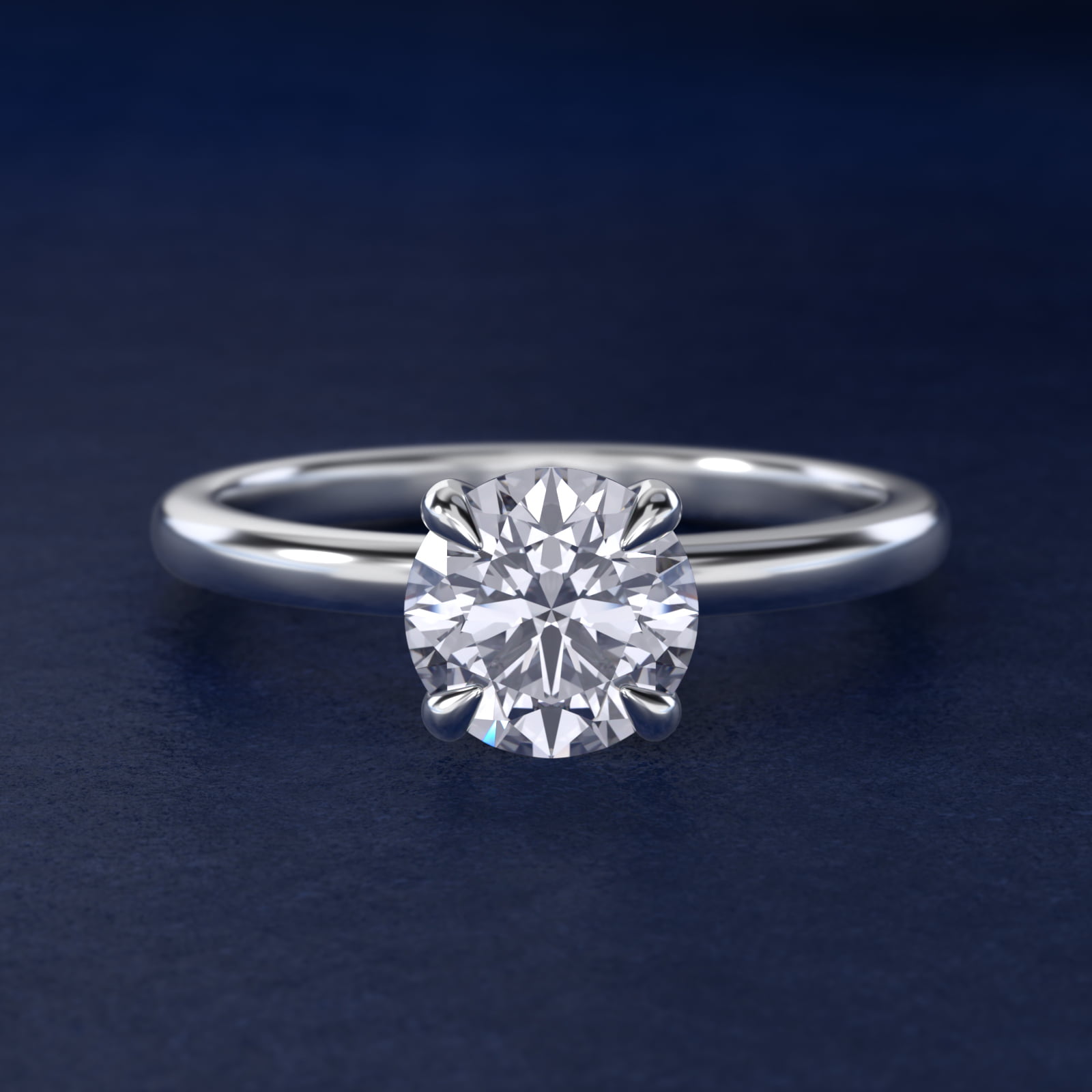 Round 1 CT Certified Lab-Grown Diamond Claw Prong Flush Fit Solitaire Engagement Ring In Platinum By James Allen