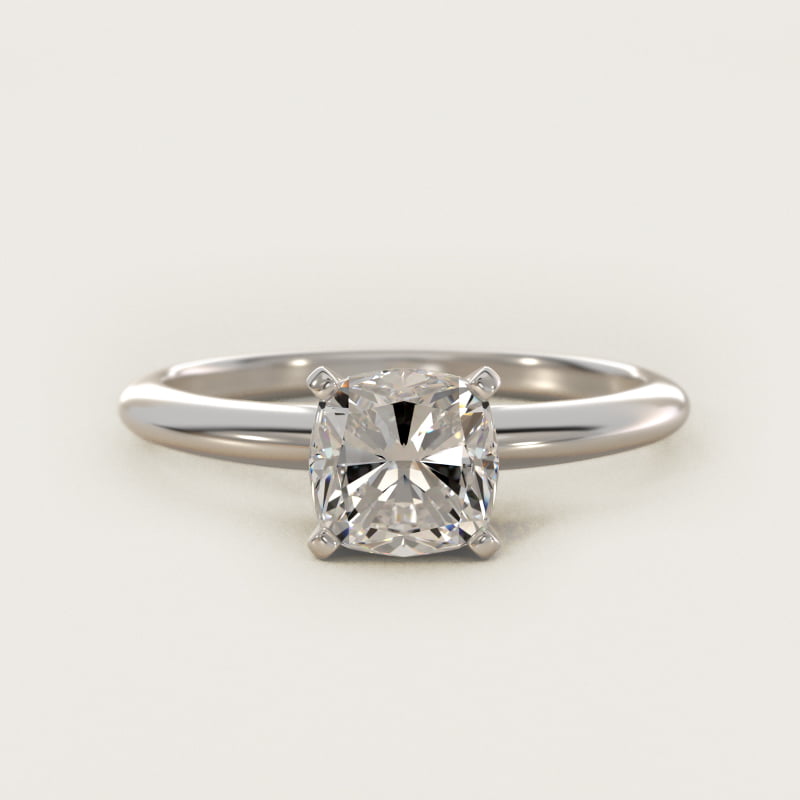 Classic Four Prong Solitaire Engagement Ring in Platinum