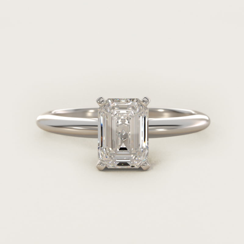 Classic Four Prong Solitaire Engagement Ring in Platinum