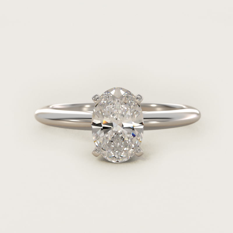 Classic Four Prong Solitaire Engagement Ring in Platinum