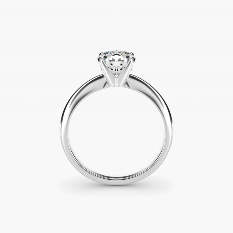Classic Four Prong Solitaire Engagement Ring in Platinum