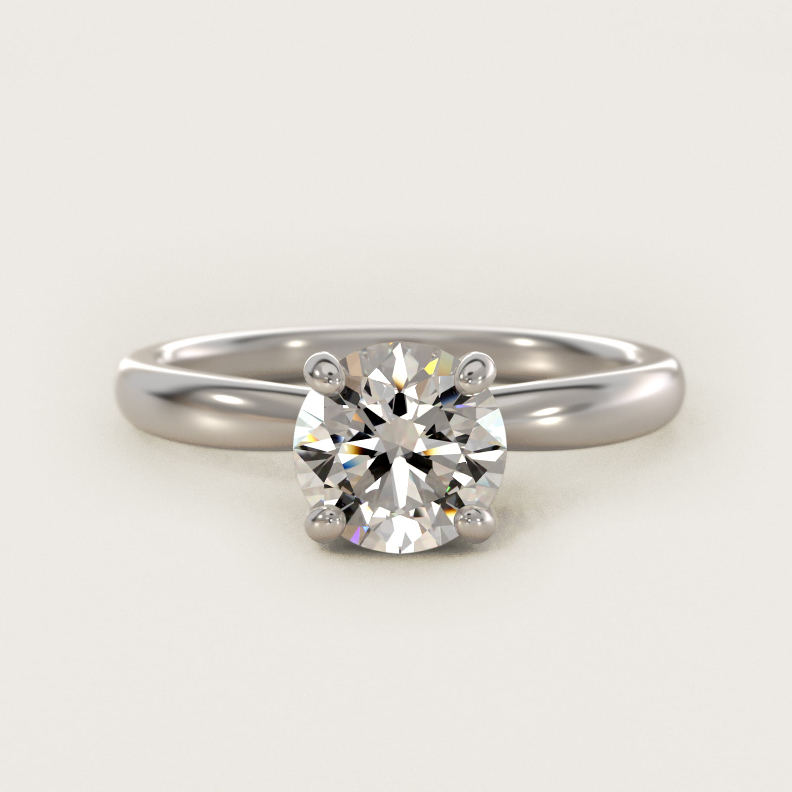 Solitaire With Ribbon Two Tone Ribbon Solitaire Engagement Ring in Platinum and 18k Rose Gold