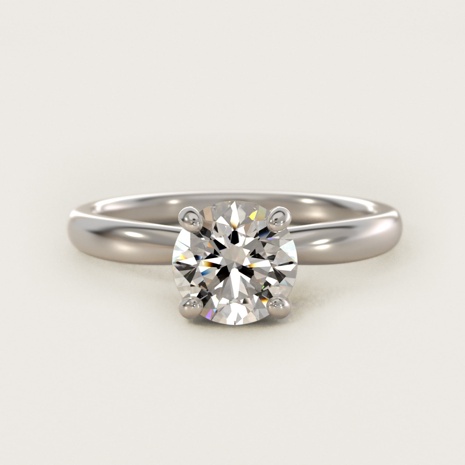 Solitaire With Ribbon Two Tone Ribbon Solitaire Engagement Ring in Platinum and 18k Yellow Gold