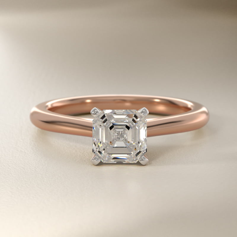 Petite Solitaire Engagement Ring in 14k Rose Gold