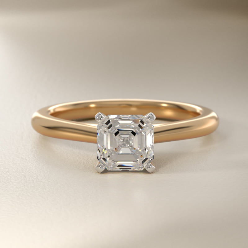 Petite Solitaire Engagement Ring in 14k Yellow Gold