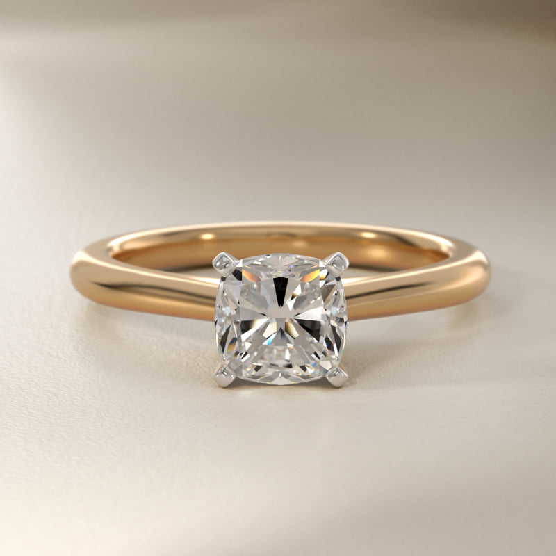 Petite Solitaire Engagement Ring in 14k Yellow Gold