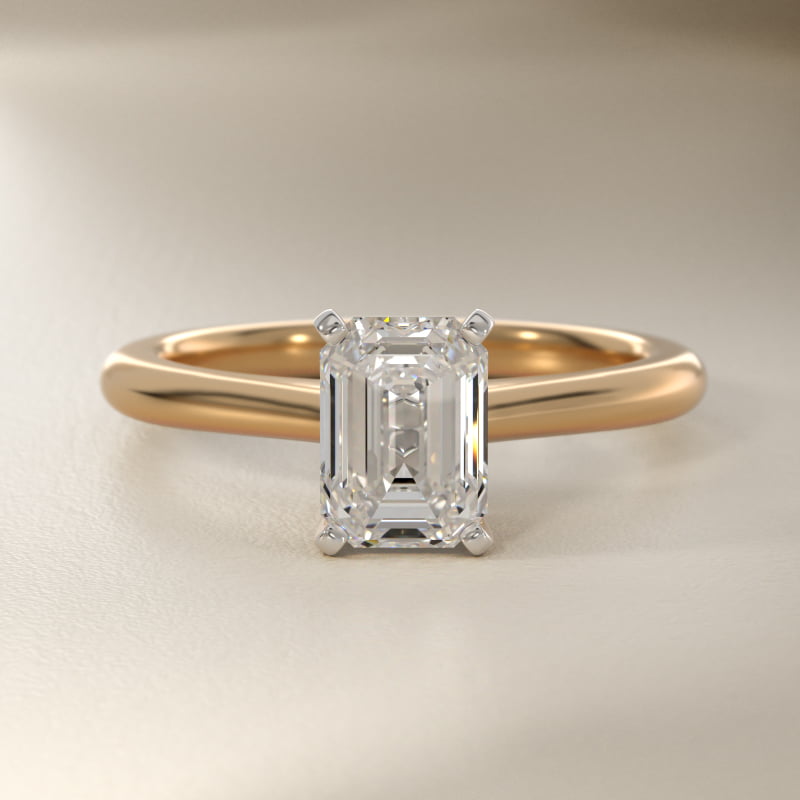 Petite Solitaire Engagement Ring in 14k Yellow Gold