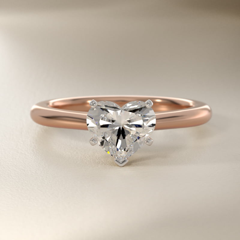 Petite Solitaire Engagement Ring in 14k Rose Gold