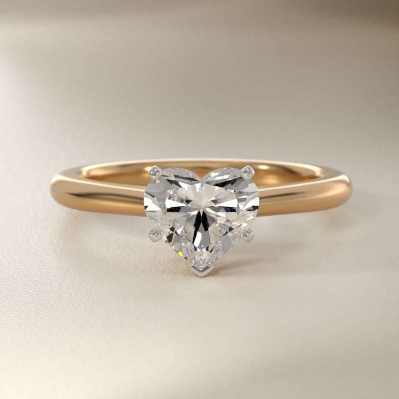 Petite Solitaire Engagement Ring in 14k Yellow Gold