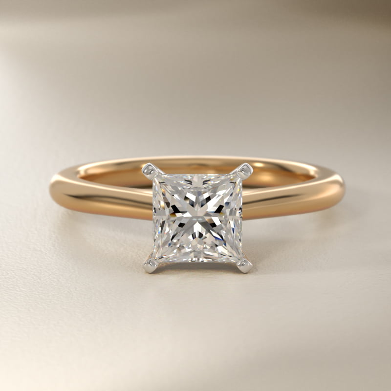 Petite Solitaire Engagement Ring in 14k Yellow Gold