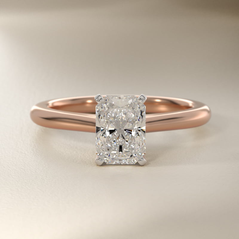 Petite Solitaire Engagement Ring in 14k Rose Gold