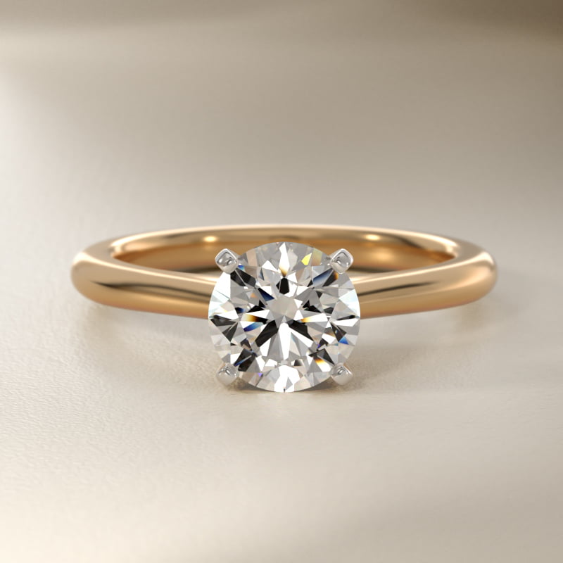 Petite Solitaire Engagement Ring in 18k Yellow Gold