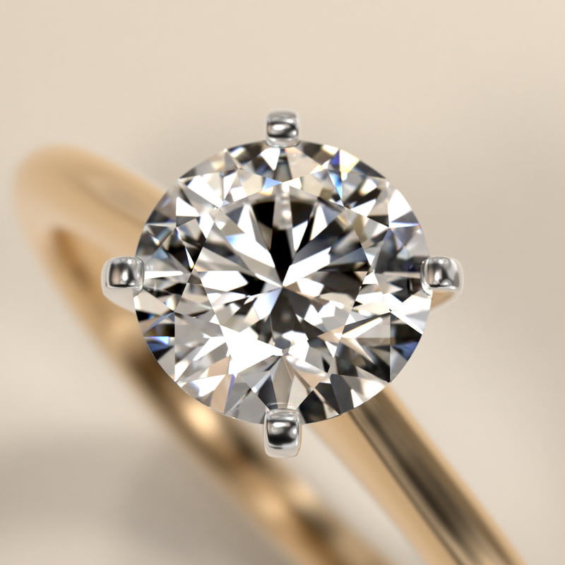 Petite Solitaire Engagement Ring in 18k Yellow Gold