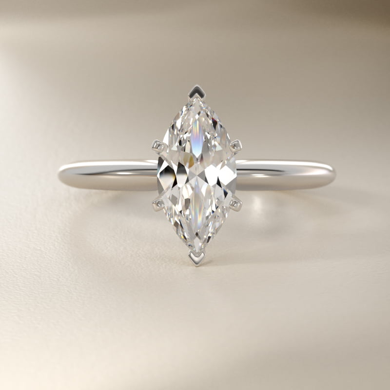 Classic Six-Prong Solitaire Engagement Ring in Platinum