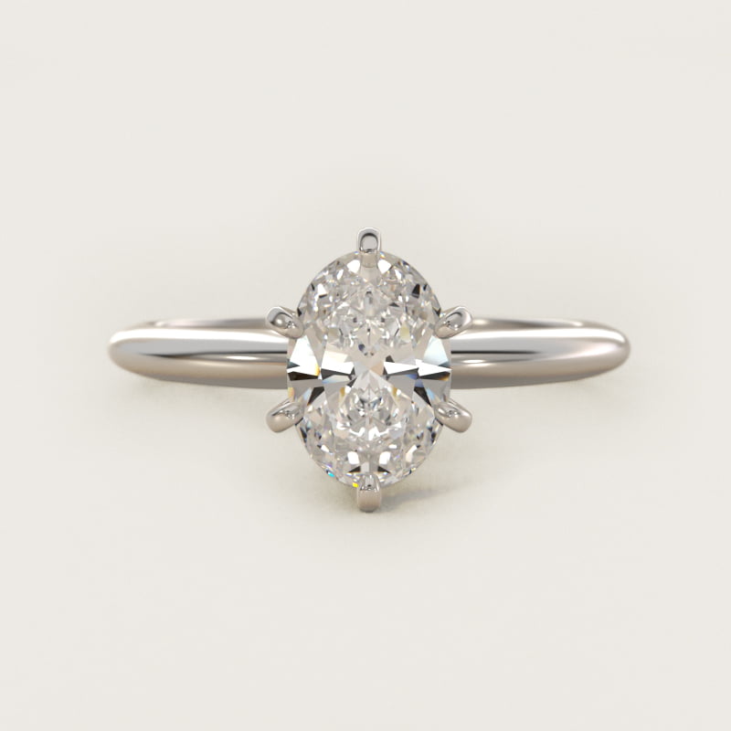 Classic Six-Prong Solitaire Engagement Ring in Platinum